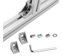 APOMOONS 20 Profilo Alluminio 20x20mm, Connettore Angolare in Profilo di Alluminio, Materiale di Montaggio per Profilati Con Viti e Dadi, per Rinforzare porte, Finestre, Scaffali, Banchi da Lavoro