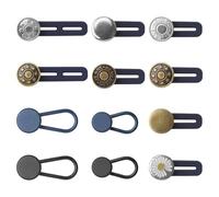 APOMOONS 24PCS Estensori per Pantaloni, Botton Regolabili Allarga Pantaloni Elastico Senza Cuciture Bottoni Estensori per Jeans, Vita Regolabile Uomo Donna Gravidanza, Multicolore