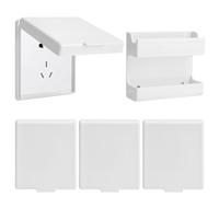 APOMOONS 4 Presa Esterna da Muro & Supporto da Parete per Telefono, Copri Presa Elettrica per Interruttori da Parete per Bagno e Cucina