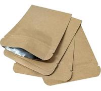 APOMOONS 50 sacchetti in carta kraft con chiusura a pressione, sacchetti ermetici, sacchetti richiudibili per alimenti (6 x 8 cm)