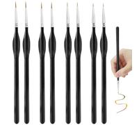 APOMOONS 8 Pezzi Pennelli Miniature Professionali, Pennelli per Dipingere con 4 Tipi, Pennelli Acquerello Pennello Acquerello, Set Pennelli Pittura per Acrilico, Acquerello, Pittura Linee, Miniature