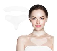 APOMOONS Cuscinetti in silicone antirughe, cerotti riutilizzabili per collo e petto, cerotti antirughe in silicone di grado medico trasparente per riparazioni notturne, rassodanti e