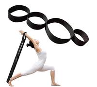 APOMOONS Fascia per yoga, 4 passanti, per yoga, pilates e fascia, aiuto per lo stretching e la terapia del dolore sostenibile, 100% cotone, lunghezza 96 cm