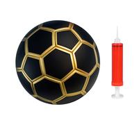 APOMOONS Pallone da Calcio Curvo con Mini Pompa, Taglia 4, 20cm Morbido per Interni Esterni, Palla EVA Regalo (Nero)