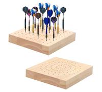 APOMOONS Supporto per freccette in legno, 2 pezzi, posizionamento diverso dei fori, supporto per freccette per ogni tipo di bersaglio, adatto per freccette in acciaio e freccette morbide