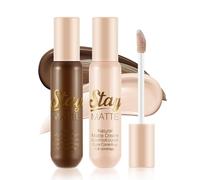 Apooliy 2pcs Crema Contorno Evidenziatore Sticks，Stick opaco per il modellamento e il contouring del viso, a copertura totale, evidenziatori e luminizzatori, stick bronzer impermeabile
