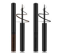 Apooliy 2pcs Matte Eyeliner, Waterproof Liquid Eye Liner, Long Wear 2 Colors Eyeliner Pen，Quick-Drying Colorful Eyeliner Stick, Blue, Brown