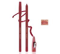 Apooliy Matita labbra opaca,Altamente pigmentato, retrattile,Rossetto nude da portare tutto il giorno con temperino, lip liner marrone impermeabile