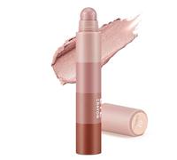 Apooliy Matita ombretto 4 colori,Stick ombretto perlato opaco finemente glitterato,Matita ombretto liscio cremoso nudo, Penna evidenziatore viso e occhi,Pastello ombretto altamente pigmentato