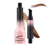 Apooliy Pennello angolato Brow Fection & Dip,Gel sopracciglia impermeabile,Penna per sopracciglia dai tratti simili ai capelli,Matita per sopracciglia selvagge pressate,A lunga durata