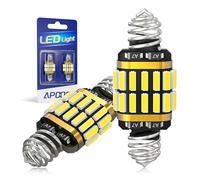 APOOS C5W LED Lampadina Bianco CANBUS 31mm-36mm 18SMD 12V 6418 3175 DE3175 DE3021 12V per Auto Interne Cupola Luce Festone Mappa Lettura Porta Cortesia Targa Luci 2 Pezzi (31-36mm)