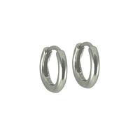 Apop NYC Thin mini orecchini a cerchio Huggie Plain [gioielli] e Argento, colore: Silver, cod. MSNIHP-SS