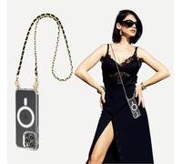 Aporia - Custodia trasparente compatibile con MagSafe con ganci e tracolla a tracolla, ricarica wireless + design di lusso, 120 cm (iPhone 17)