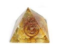 Aport Presents Natural Citrino Orgone Pyramid per Reiki Healing Crystal Healing Pietra Pietra Orgonita Piramide Dimensioni 40-50 Mm Approssimativamente (Color: #Aport-614