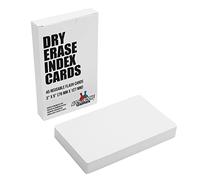 Apostrophe Games Carte per cancellare a secco-45pcs carte laminate - bianco w/Tuck Box-Riutilizzabile Dry Erase per la scuola, per fare liste e pratico indice fogli di carta di 7.6 cm x 12.7 cm