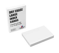 Apostrophe Games Grande Carte per cancellare a secco-40pcs laminati carte in bianco w/Box-Riutilizzabile Dry Erase per la scuola, per fare liste-Pratico Indice fogli di carta - 10,1 cm x 15,2 cm