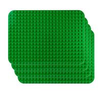 Apostrophe Games Piastra di base per blocchi di grandi dimensioni 38,1 cm x 26,7 cm (4x Verde) Compatibile con le principali marche, per le età 3 e più anziani