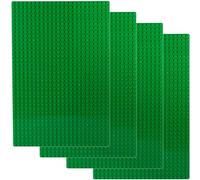 Apostrophe Games Piastre di base per blocchi da costruzione compatibili con tutte le principali marche 19,2 x 28,8 cm, piastre di base verdi (4 x verde)