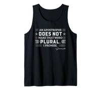 Apostrophe Grammar Joke Regole Plurali per Insegnanti di Inglese Canotta