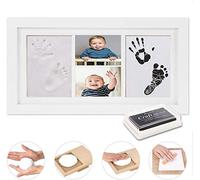 APOTRONI Cornice Impronta Mani e Piedi Neonati Argilla, Set di Cornice Impronte Neonato di Qualità con Calco Senza Crepe,Kit Impronte Neonato Perfetto per Neonato Ricordo Regalo