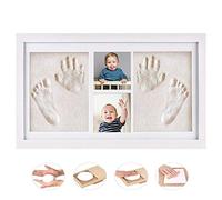 APOTRONI Cornice Impronta Mani e Piedi Neonati Argilla, Set di Cornice Impronte Neonato di Qualità con Calco Senza Crepe,Kit Impronte Neonato Perfetto per Neonato Ricordo Regalo