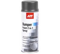 APP Bumper Paint 2in1 Spray - Vernice per paraurti, 500 ml, Grigio satinato | Vernice spray texturizzata in plastica per esterni, paraurti, modanature laterali, alloggiamenti degli specchietti