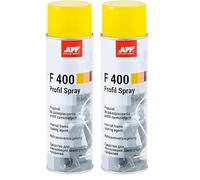 App F400 Cera per corpi Cavi Auto | Bomboletta antiruggine con ugello di prolunga | Rimozione della ruggine e Protezione della carrozzeria | Colore Ambra | 500 ml (Confezione da 2)
