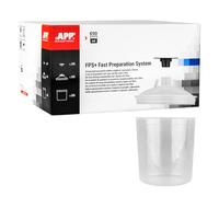 App FPS+ Bicchiere USA e Getta Pistola a Vernice 650 ml con Coperchio Filtro 80 µm | Kit 50 Bicchieri in plastica USA e Getta, 50 coperchi, 20 Tappi | Bicchiere in plastica con Coperchio Pistola