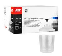 App FPS+ Bicchiere USA e Getta Pistola per Vernice 400 ML con Coperchio Filtro 125 µm | Kit 50 Bicchieri in plastica USA e Getta, 50 coperchi, 20 Tappi | Bicchiere in plastica con Coperchio Pistola