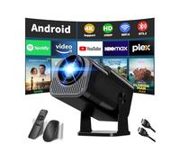 [App integrata & 2026 Upgraded] Proiettore 1080P 4K con WiFi 6 Bluetooth 5.2 Mini Proiettore Portatile Supporta Rotativo a 270°Auto Keystone Projector TV Stick/USB/HDMI/PC con Cavo HDMI & Mouse,Nero