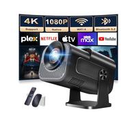 [App integrata & 2026 Upgraded] Proiettore 1080P 4K con WiFi 6 Bluetooth 5.2 Mini Proiettore Portatile Supporta Rotativo a 270°Auto Keystone Projector TV Stick/USB/HDMI/PC con Cavo HDMI & Mouse,Nero