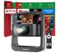 [App Integrata] Eeenfy Proiettore Portatile Venus V1 Pro, Smart Proiettore TV con 500ANSI,1080P, E-Focus/Keystone, Proiettor WiFi Bluetooth, Videoproiettori 4K Android per Esterni/Home Cinema, Nero