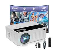 [App integrate] 5G WiFi Bluetooth Smart Projector, viene fornito con un mini supporto, mini proiettore con altoparlante stereo, supporto 4K HD proiettore portatile, compatibile con TV Stick Smartphone