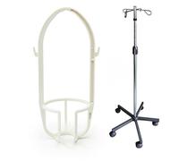 APP LIFE Portaflebo in Plastica Rigida, Cestello Reggiflacone Bianco per Asta Flebo, Accessorio Medico Ospedaliero per Flebo e Soluzioni Endovenose