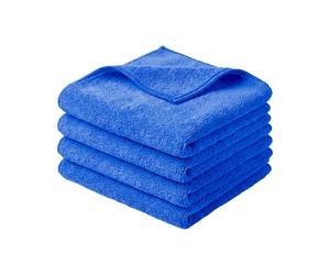 APP MF Cloth - Panni in Microfibra per Auto 40×40 cm, 380 g/m² | 3 Panni | 3 Panni in Microfibra | Alta Assorbenza | Per Cera e Polish | Senza Aloni e Graffi | Blu