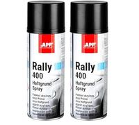 APP Rally 400 Acryl Primer Spray - Primer aggrappante universale | Fondo primer con ottima aderenza | Primer spray per metallo, carrozzeria, plastica, legno | 400 ml | Nero (Confezione da 2)