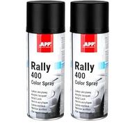 APP Rally 400 Color Spray - Bomboletta spray nero opaco | Vernice spray nero opaco | Bomboletta per tutte le superfici, ad alta copertura | 400 ml (Confezione da 2)