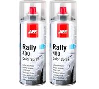 APP Rally 400 Color Spray - Bomboletta spray trasparente lucido | Vernice trasparente lucida | Vernice spray per carrozzeria e altre superfici, ad alta copertura | 400 ml (Confezione da 2)