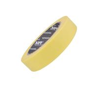 APP Standard 60 °C - Spogliatoio 24 mm | Nastro crespo versatile per lavori di pittura, senza solventi - Rimovibile senza residui | Nastro adesivo resistente a temperature fino a 60 °C | 45 m x 24 mm