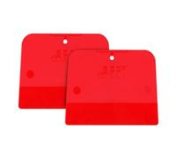 APP STS - Spatola in plastica, accessorio perfetto per stucco, rivestimento, raschietto, fai da te, due misure per diversi lavori, rosso, confezione da 2 pezzi