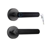 APP Tuya, Telecomando Compatibile Bluetooth, Biometria Intelligente Dele Impronte Digitali, Serratura Elettronica Facile Alta Sicurezza(Dull-red)