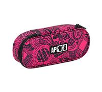 Appack a ppack Bustina Round Plus, I Like, Rosa, Scomparto Interno Portapenne, 23 cm