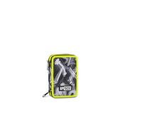 Appack Astuccio 3 Zip, Triplo Scomparto, Completo di Matite, Pennarelli, Colori, Accessori Zaino, Elementari, Medie, Superiori, Jet Black, Bambini e Ragazzi, grigio/giallo