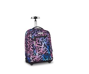 Appack Big Trolley, 35 L, Singola Barra Telescopica, Spallacci a scomparsa, Doppio uso, Tasca frontale, Scuola elementare, English Lavander, Bambine e Ragazze, rosa/blu