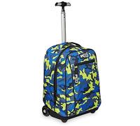 Appack Big Trolley Scuola, Blu, 2 in 1, Doppio Uso, Zaino con Carrello Fisso e Crossover System, Viaggio, Bambino Ragazzo