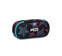 Appack Bustina Round Plus a ppack, Nero, Scomparto Interno Portapenne, Scuola y Tempo Libero