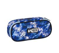 Appack Portapenne Scuola Round Plus, Blu, Bustina Ovale con Elastici Porta Penne e Taschino Interno, Accessori Zaino, Scuola