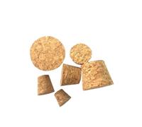 apparecchi per laboratorio Tappo in sughero for provette in legno for provette di diametro 12/15/18/20/25/30 mm, rubinetto for bottigliette piccole senza provette, confezione da 50 pezzi(20mm)