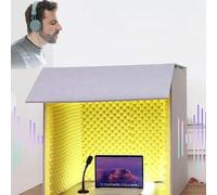 Apparecchiatura di registrazione portatile della cabina del suono, copertura insonorizzata desktop, NRC raggiunge 0,87 o superiore, previene efficacemente gli echi, facile da montare senza strumenti