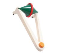 Apparecchio a doppio cono modellato dimostratore di equilibrio in on piedini antiscivolo per attività di lezione di esperimento di fisica da tavolo Utilizzare il rullo inclinato a doppio cono
